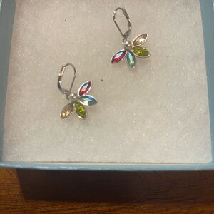 Touchstone Crystal by Swarovski flower crystal earrings